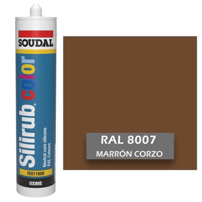Silicona de Color Marrón Corzo RAL 8007 Neutra SOUDAL