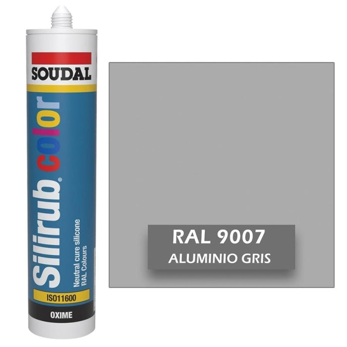 Silicona de Color Gris Aluminio RAL 9007 Neutra SOUDAL
