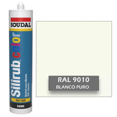 Silicona de Color Blanco Puro RAL 9010 Neutra SOUDAL