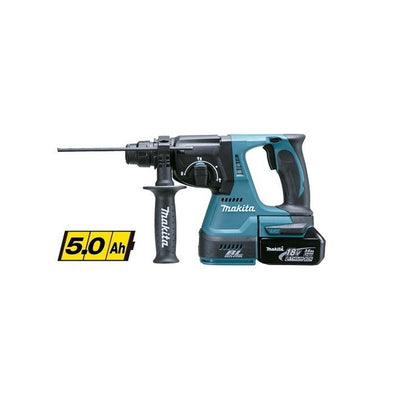 Martillo Ligero 24mm 18V Litio BL 5,0Ah 2 Bat. Makpac DHR242RTJ MAKITA
