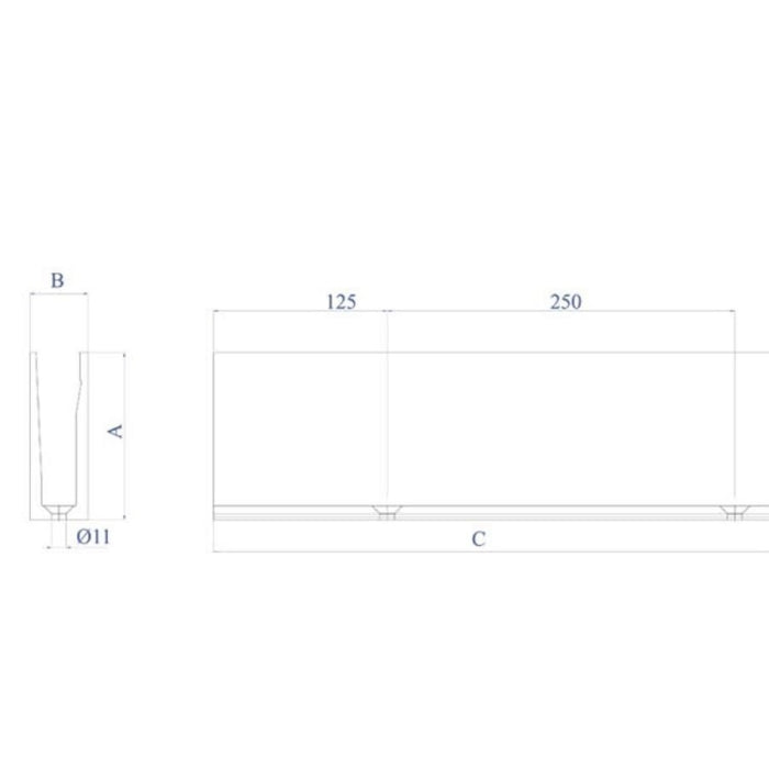 Perfil Atenea Superficie 3 mts Vidrio 8+8 (conjunto) E1800190 IAM Design