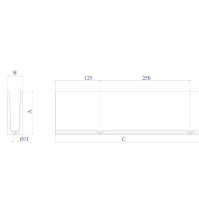 Perfil Atenea Superficie 3 mts Vidrio 8+8 (conjunto) E1800190 IAM Design