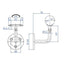 Soporte Pasamanos Pared Regulable 42,4mm.  E02231 IAM Design