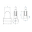 Pinza Acero Vidrio Curva para Tubo de 42,4mm. E21004200 IAM Design