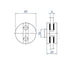 Soporte Circular Doble de 60mm para Vidrio de 8mm E00840 IAM Design