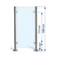 Poste 1000mmX42,4 + 2 Pinzas Vidrio 8 Y 10mm. EC24202P IAM Design