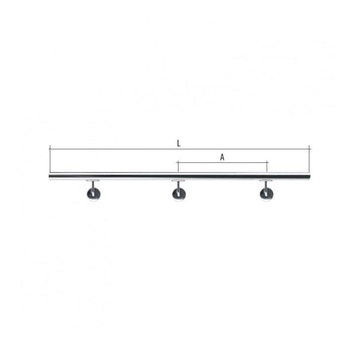 KIT PASAMANOS 3MT (TUBO+3 SOPOR+3 EMBELL+2 TAPON+6 TOR) INOX304******