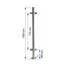Poste 1000mmX42,4 + 2+2 Pinzas Vidrio 8 Y 10mm. EC24204P IAM Design