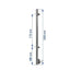 Poste 1200X42,4 + 2 Pinzas Vidrio Mano Derecha ED24202PDX IAM Design