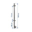 Poste 1200mmX42,4 + 4 Pinzas Vidrio ED24204P IAM Design