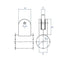 Pinza Acero Vidrio Redonda Tubo 42,4mm.  E0082 IAM Design