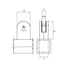 Pinza Acero Vidrio Rectangular Tubo 42,4mm. E0084 IAM Design