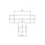 Soporte " T " Tubo 42,4mm. E453 IAM Design