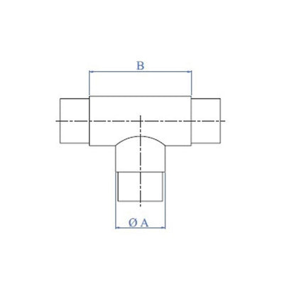 Soporte " T " Tubo 42,4mm. E453 IAM Design