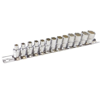 Juego Vasos 1/4" 12 Cantos 13 Piezas JBM