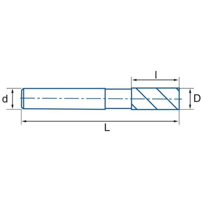 Fresa Pulida Micrograno 1Z  Aluminio Larga 6mm 21586 IZAR