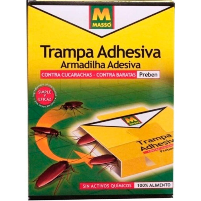 Trampa Adhesiva con Cebo para Cucarachas
