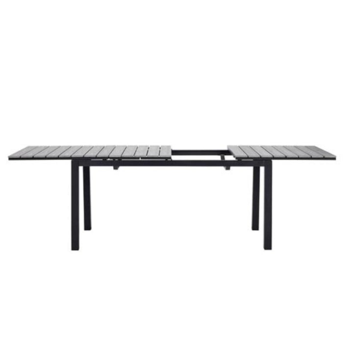 Mesa Aluminio Extensible Negra/Gris Polywood