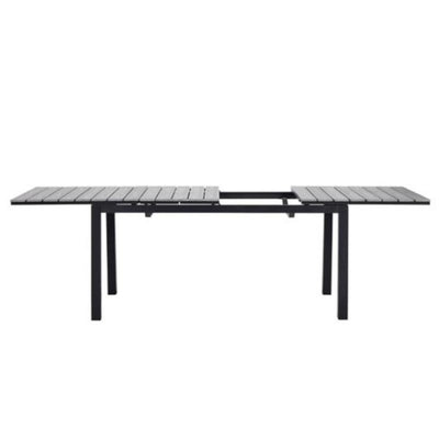 Mesa Aluminio Extensible Negra/Gris Polywood