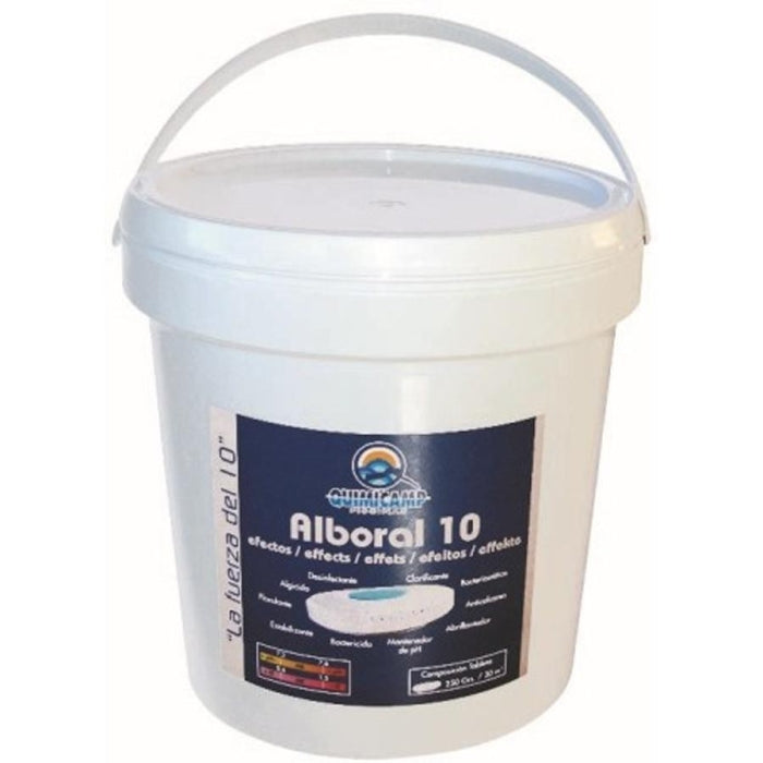 Cloro Piscina 10 Acciones Tableta 200gr 201205 QUIMICAMP (Cubo 5Kg)