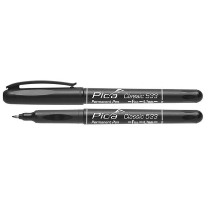 Marcador Permanente Punta Fina Clasicc 533 Negro PICA
