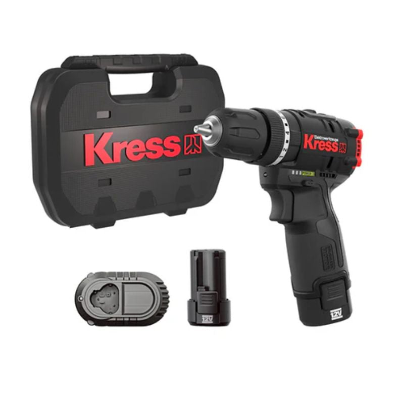 Taladro Atornillador Percutor Brushless 12V 2bat 2Ah KUC12 KRESS
