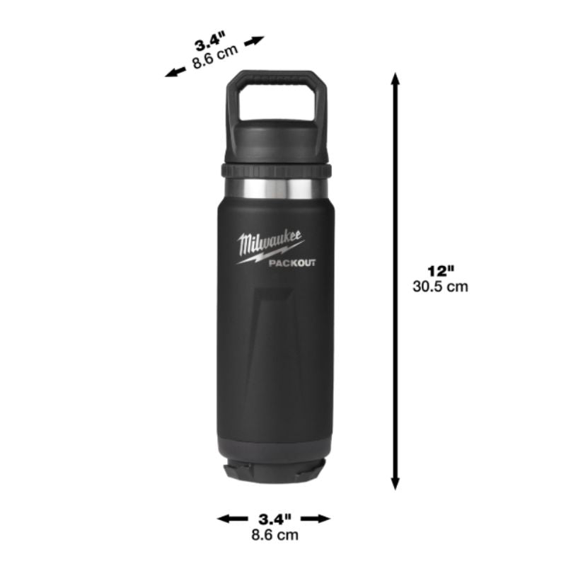 Botella Negra Termo PackOut De 530ML 4932493992 MILWAUKEE