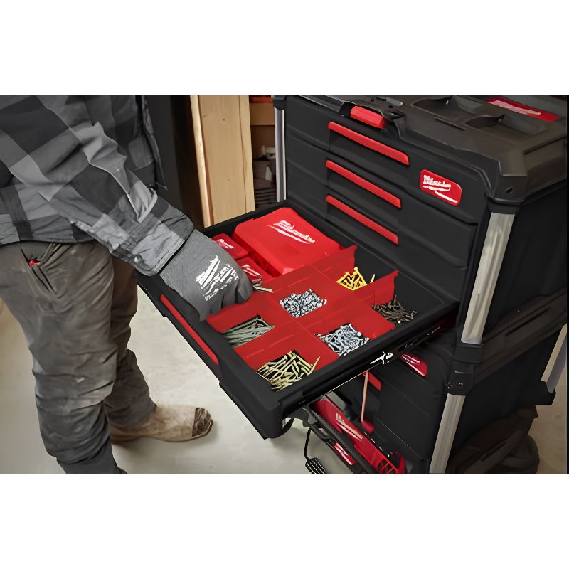 Cajonera Milwaukee PACKOUT™ con 4 cajones 4932493189