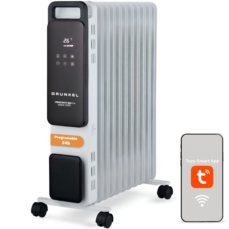 Radiador de Aceite Digital Grunkel RD-2500PRO 2500 W WiFi, App y Programador 24 h