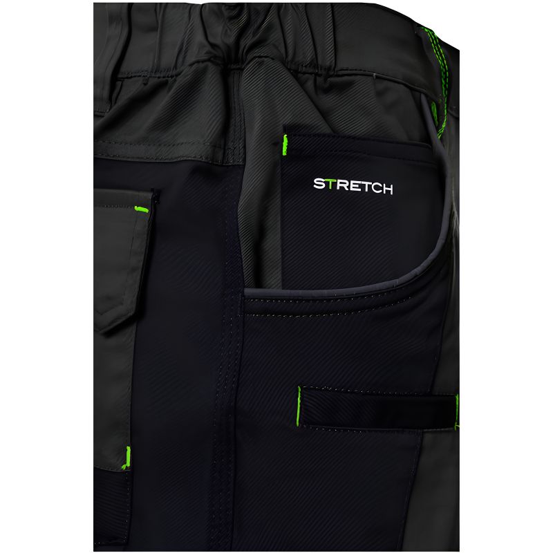 Pantalón Multibolsillos Nice Stretch Gris/Negro Marca Protección Laboral - 437350GNE