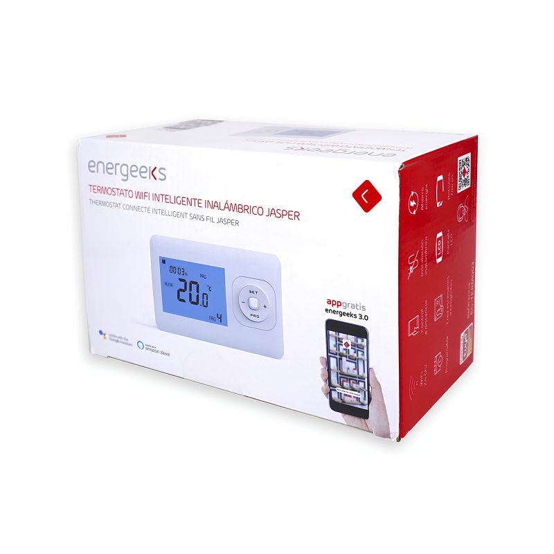 Termostato WiFi Inteligente Energeeks Jasper EG-TERM003 con Control por App y Voz