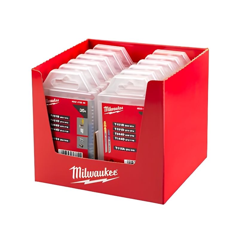 Juego de 35 Seguetas Milwaukee con Anclaje en T para Madera y Metal - Ref. 4932479088