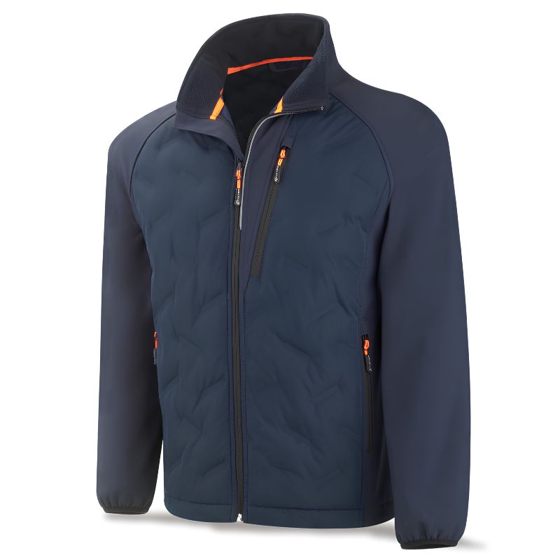 Chaqueta Softshell Híbrida Marca NEW OPALO Azul Marino - 288CSHUAM/L