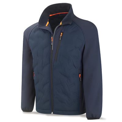 Chaqueta Softshell Híbrida Marca NEW OPALO Azul Marino - 288CSHUAM/L
