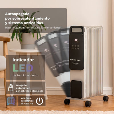 Radiador de Aceite Digital GRUNKEL RD-2000PRO 2000 W WiFi, App y Temporizador 24 h
