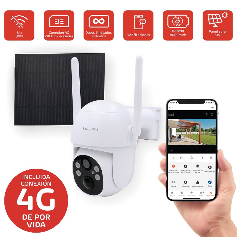 Pack Cámaras de Vigilancia Energeeks Patrol II 4G + Scout II WiFi