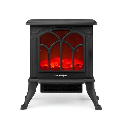 Chimenea Eléctrica Orbegozo CM 9020 1500 W con Efecto Fuego Real y Termostato