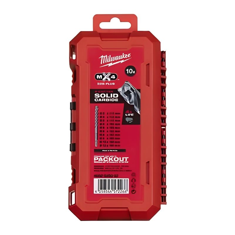 Juego 10 Brocas Milwaukee SDS-Plus MX4™ 4 Cortes 5-12 mm - Ref. 4932500062