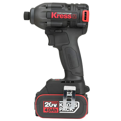 Atornillador de Impacto Brushless Kress KUB60.2 20 V 4,0 Ah 230 Nm con 2 Baterías y Maletín