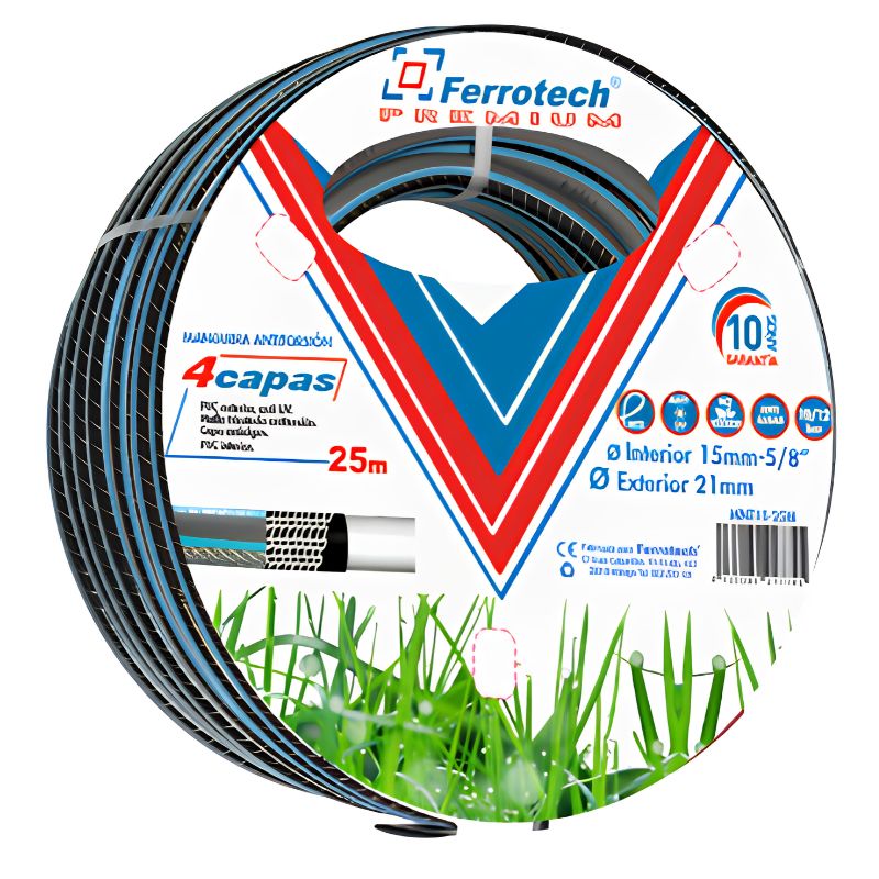 Manguera PVC 4 Capas 15/50m Ferrotech - 24775