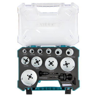 Estuche de sierras de corona bimetálicas Makita D-82959 14 piezas 16-76 mm