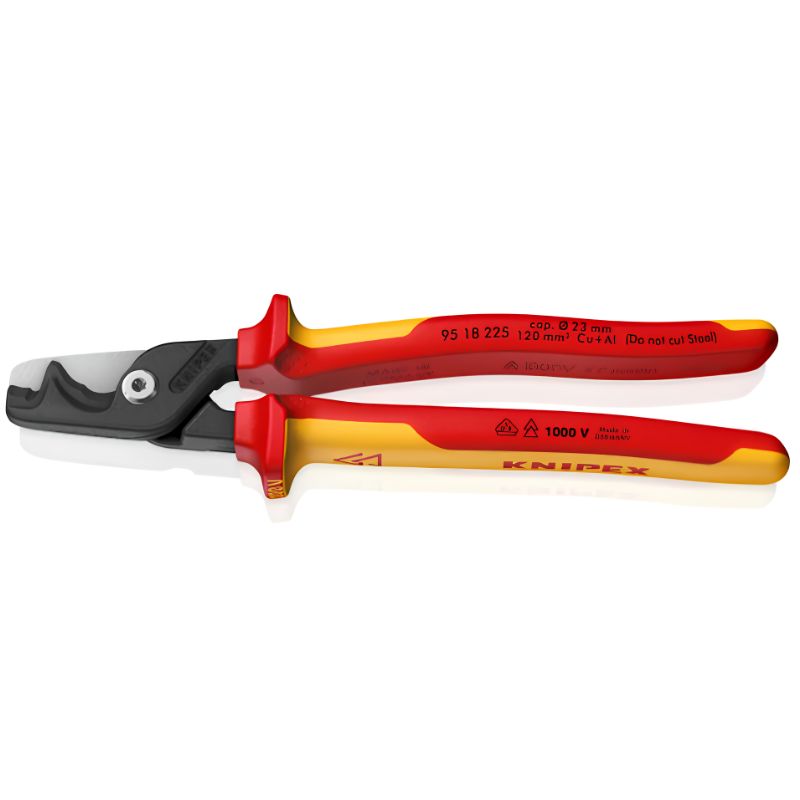 Cortacables KNIPEX StepCut XL 95 18 225 VDE 225 mm para cobre y aluminio hasta 120 mm²