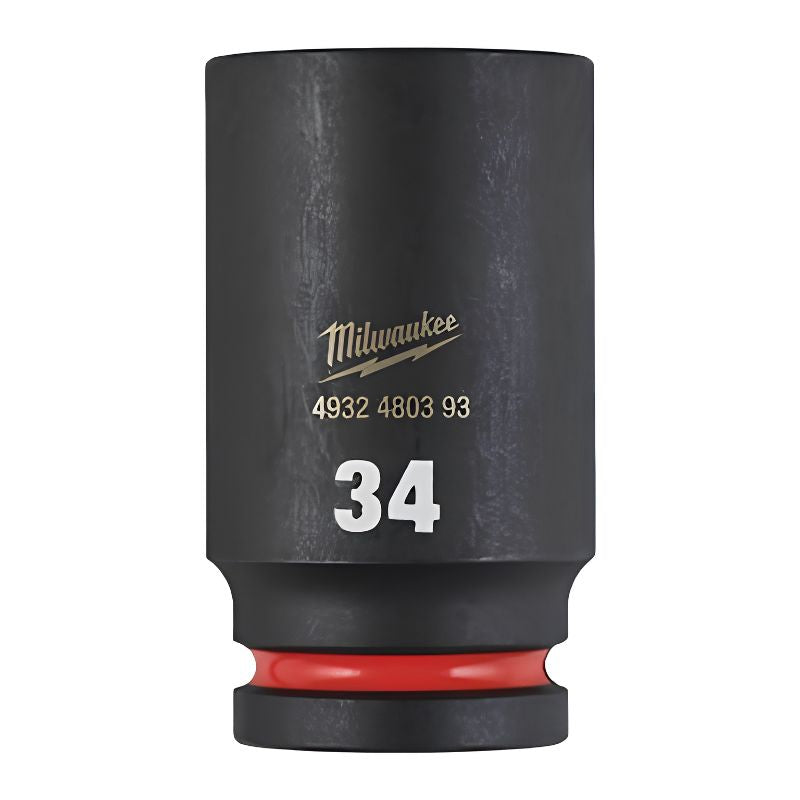 Vaso de impacto corto Milwaukee SHOCKWAVE™ IMPACT DUTY 1/2" 34 mm - Ref. 4932500300
