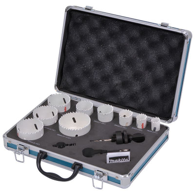 Juego de sierras de corona bimetálicas Makita D-47282 12 piezas 19-68 mm