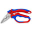 Tijeras de electricista acodadas KNIPEX 95 05 20 SB con crimpado para punteras