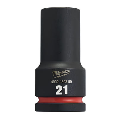 Vaso de impacto corto Milwaukee SHOCKWAVE™ IMPACT DUTY 1/2" 21 mm - Ref. 4932480315