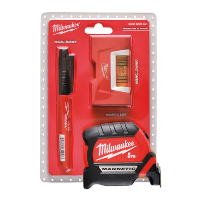 Pack Flexómetro, Nivel y Marcador Milwaukee - 4932480552