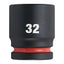 Vaso de impacto corto Milwaukee SHOCKWAVE™ IMPACT DUTY 1/2" 32 mm - Ref. 4932480325