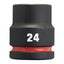 Vaso de impacto corto Milwaukee SHOCKWAVE™ IMPACT DUTY 1/2" 24 mm - Ref. 4932480318
