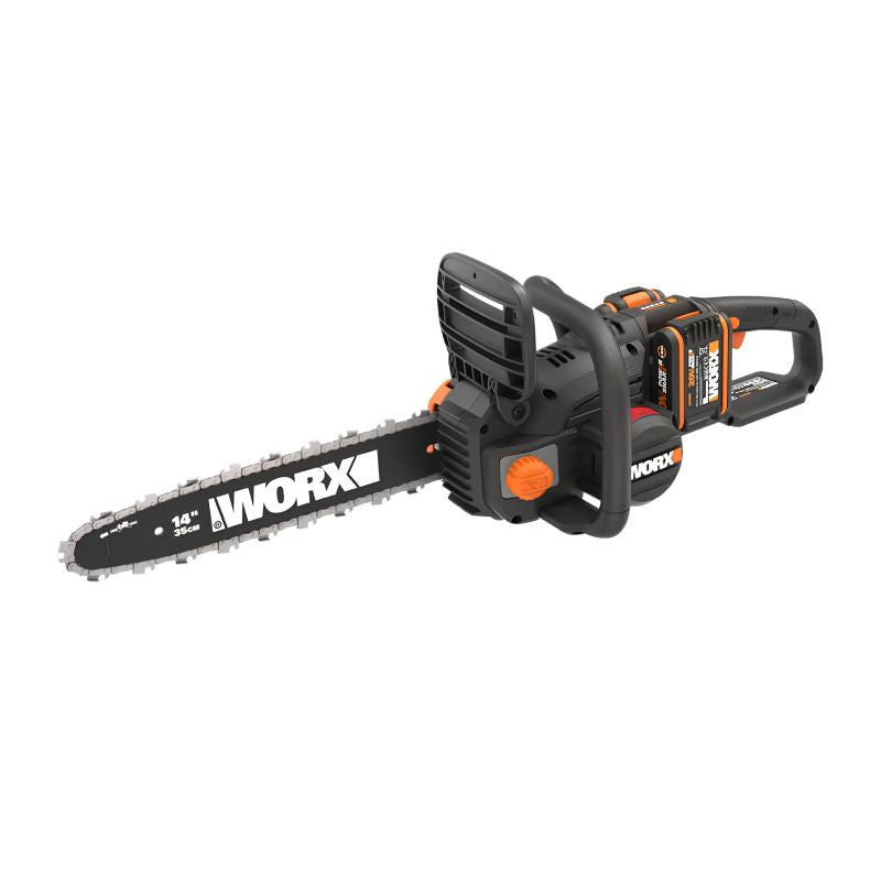 Motosierra a batería WORX WG384E 40 V 35 cm Brushless con 2 baterías y cargador